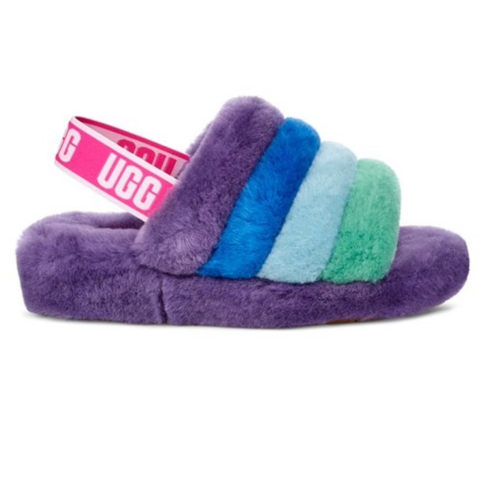 UGG Fluff Yeah slippers in Rainbow Purple